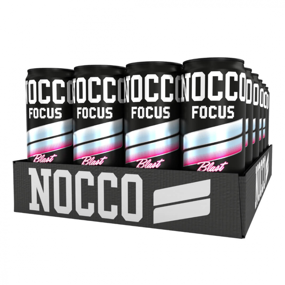 24 x NOCCO FOCUS, 330 ml (Raspberry Blast)