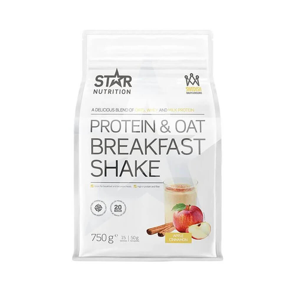 Star Nutrition Protein &amp; Oat Breakfast Shake, 750 g (Apple Cinnamo