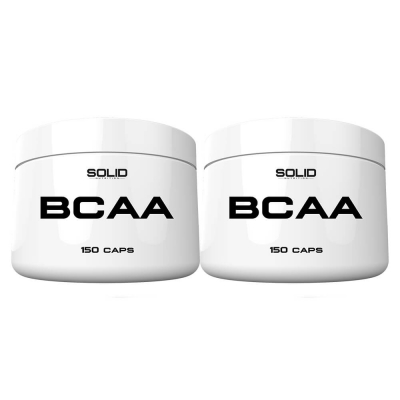 2 x SOLID Nutrition BCAA, 150 mega caps