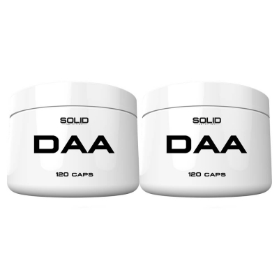 2 x SOLID Nutrition DAA, 120 mega caps