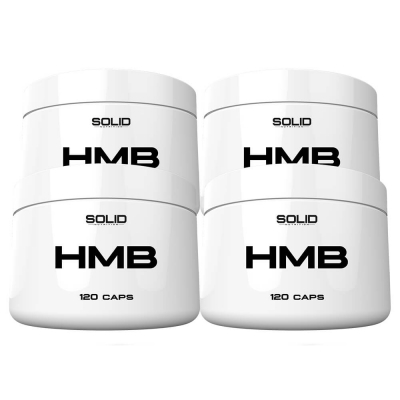 4 x SOLID Nutrition HMB, 120 mega caps