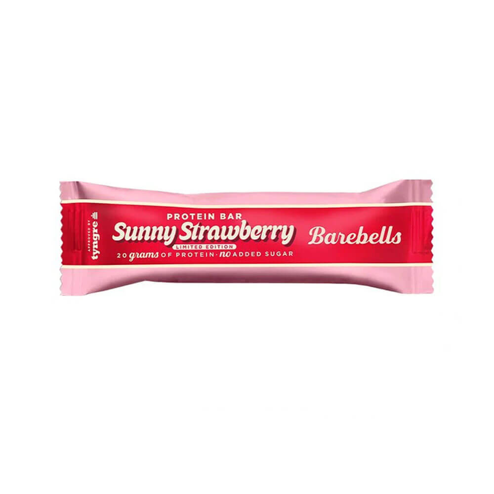 Barebells Proteinbar, 55 g (Sunny Strawberry) ryhmässä Patukat / Proteiinipatukat @ Tillskottsbolaget (BAREBELLS1CCL12C-23)