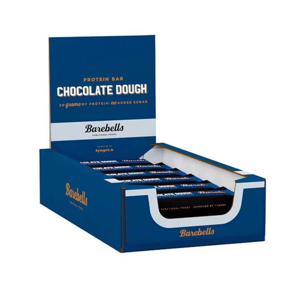 12 x Barebells Proteinbars, 55 g (Chocolate Dough) ryhmässä Patukat / Proteiinipatukat @ Tillskottsbolaget (BAREBELLS7583)