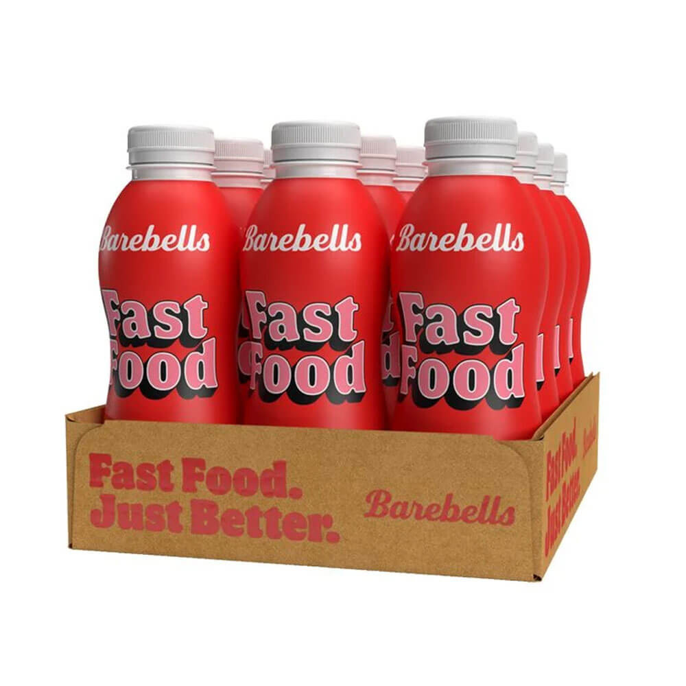 12 x Barebells Fast Food, 500 ml (Strawberry) ryhmässä Teematuotteet / Ruotsalaiset ravintolisät @ Tillskottsbolaget (BAREBELLS7693)