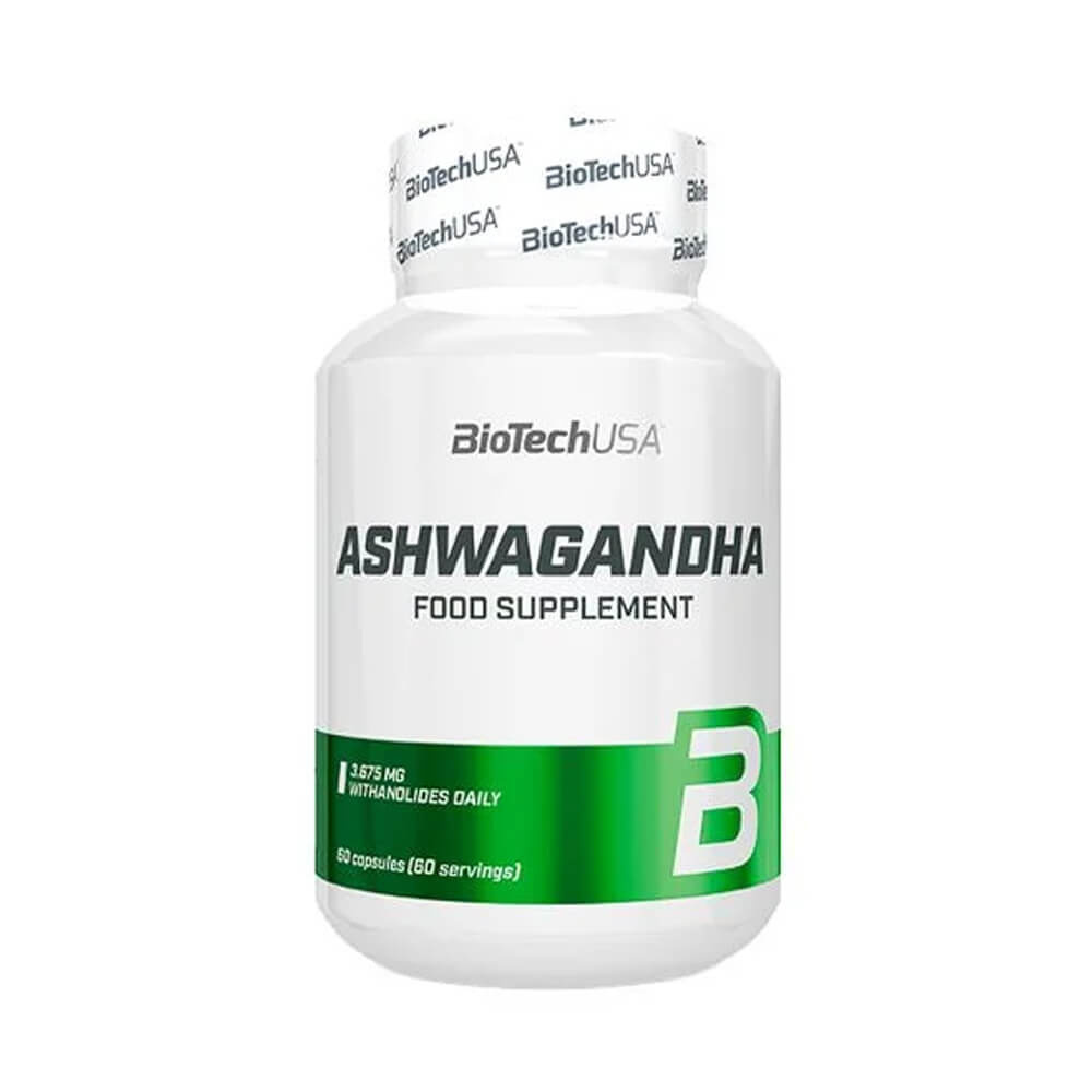 BioTechUSA Ashwagandha, 60 caps ryhmässä Ravintolisät & Elintarvikkeet / Terveystuotteet / Adaptogeenit @ Tillskottsbolaget (BIOTECH6582)