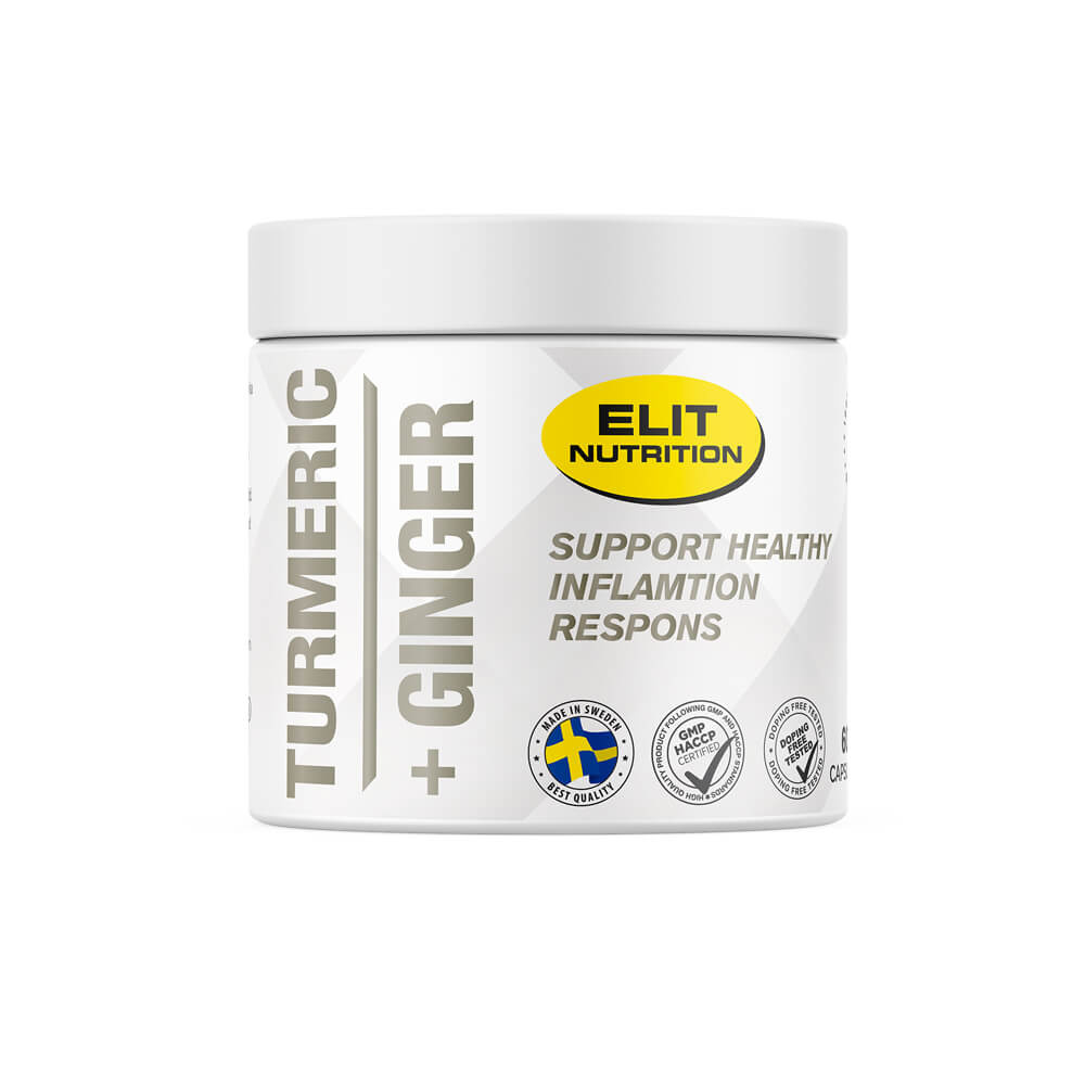 Elit Nutrition Turmeric + Ginger, 60 caps ryhmässä ALE! / Loppuunmyynti @ Tillskottsbolaget (ELIT657499)