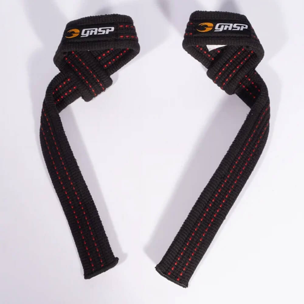 GASP Lifting Straps, black/red ryhmässä Treenivälineet / Vetoremmit & Otteet @ Tillskottsbolaget (GASP76834)