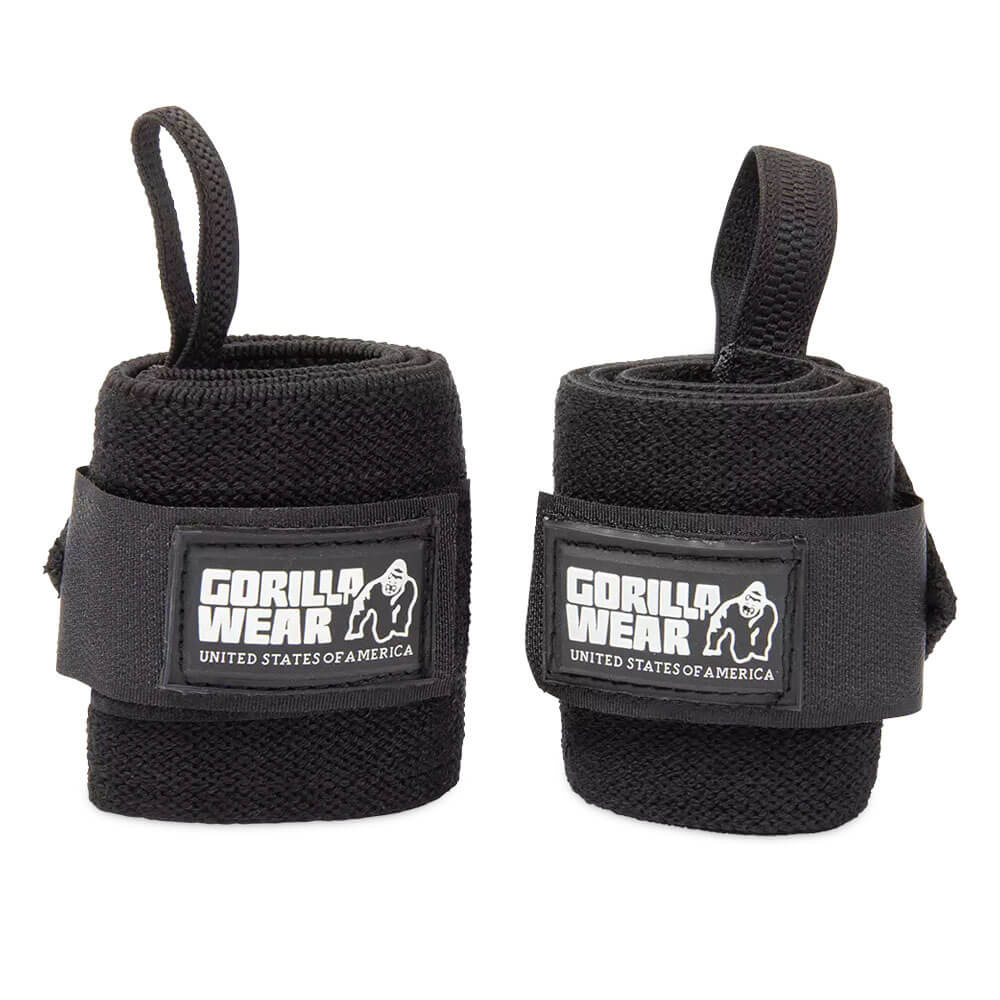 Gorilla Wear Gear Wrist Wraps Basic, black ryhmässä Treenivälineet / Rannetukisiteet @ Tillskottsbolaget (GORILLA684)