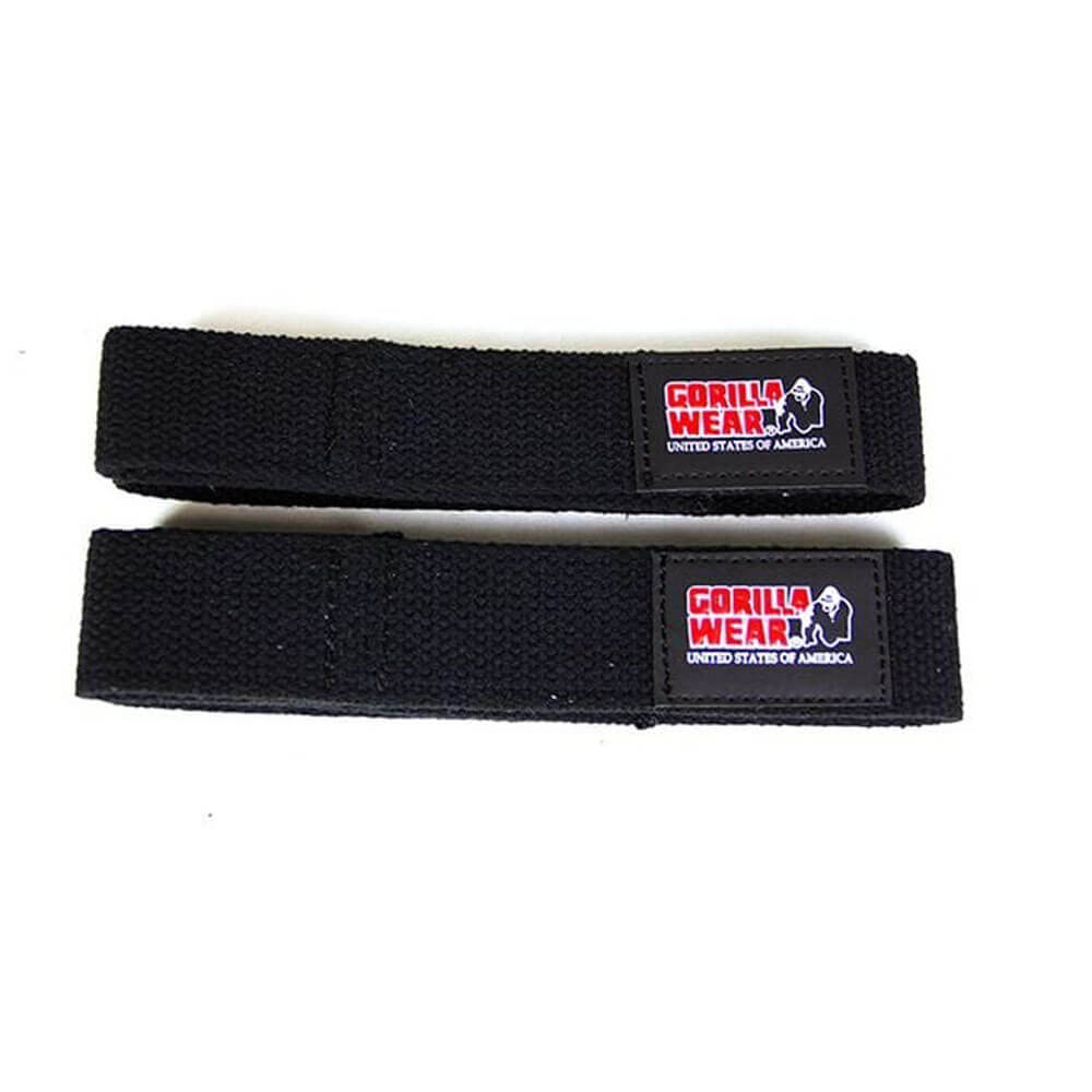 Gorilla Wear Gear Lifting Straps, black ryhmässä Treenivälineet / Vetoremmit & Otteet @ Tillskottsbolaget (GORILLA7854)