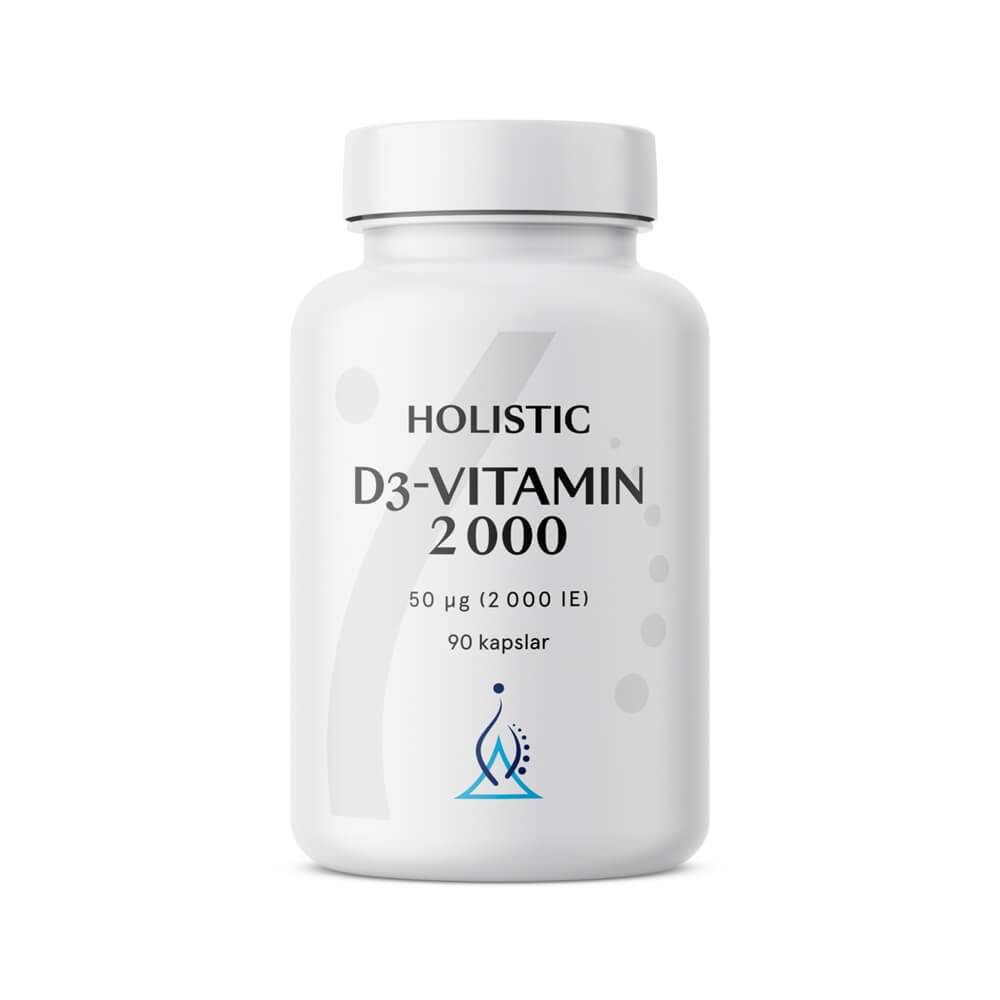 Holistic D3-vitamin 2000 IE, 90 caps ryhmässä Ravintolisät & Elintarvikkeet / Terveystuotteet / Immuunijärjestelmä @ Tillskottsbolaget (HOLISTIC654)