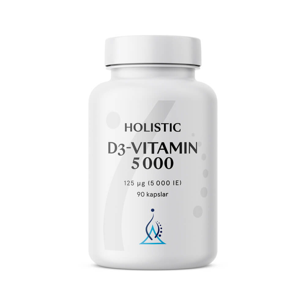 Holistic D3-vitamin 5000 IE, 90 caps ryhmässä Ravintolisät & Elintarvikkeet / Terveystuotteet / Immuunijärjestelmä @ Tillskottsbolaget (HOLISTIC783)