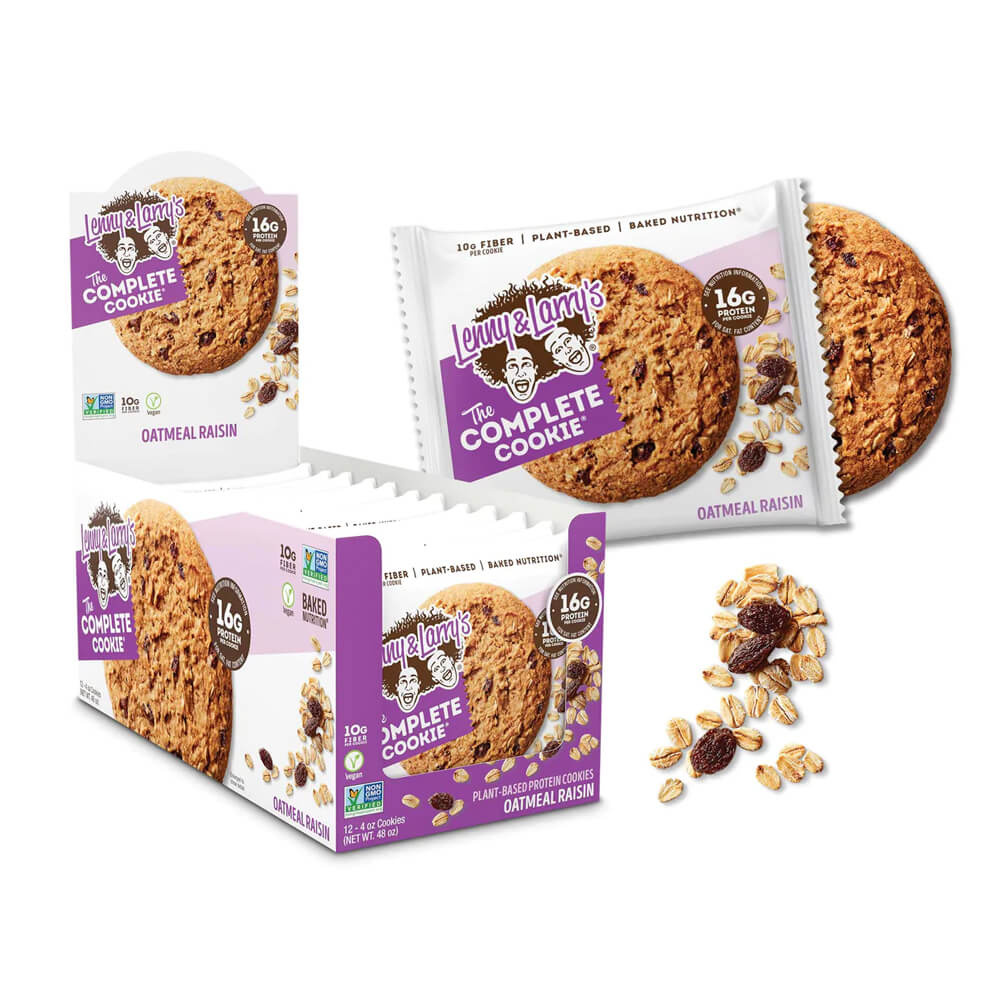 12 x Lenny & Larry´s The Complete Cookie, 113 g (Oatmeal Raisin) ryhmässä Patukat / Proteiinipatukat @ Tillskottsbolaget (LENNY78934)