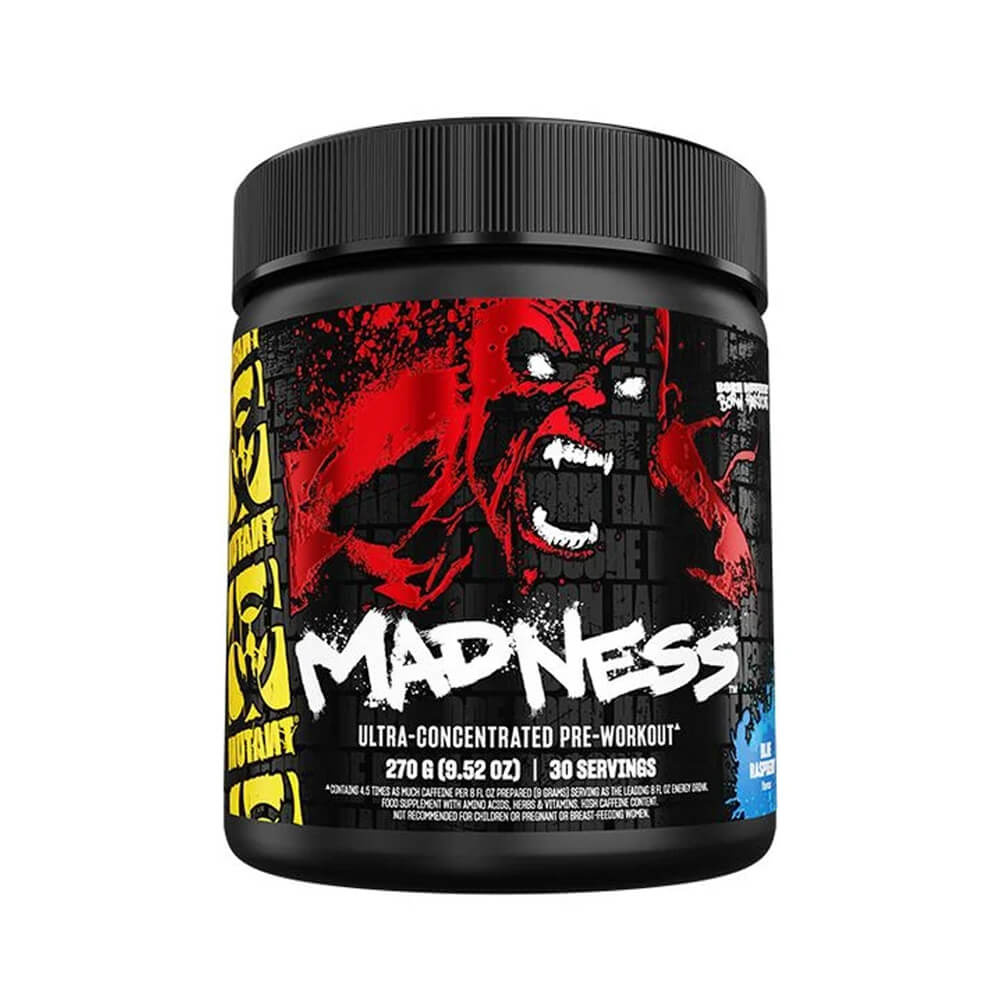 Mutant Madness, 30 servings ryhmässä Ravintolisät & Elintarvikkeet / Suorituskyvyn parantajat / Pre-Workout / PWO @ Tillskottsbolaget (MUTANT6231)