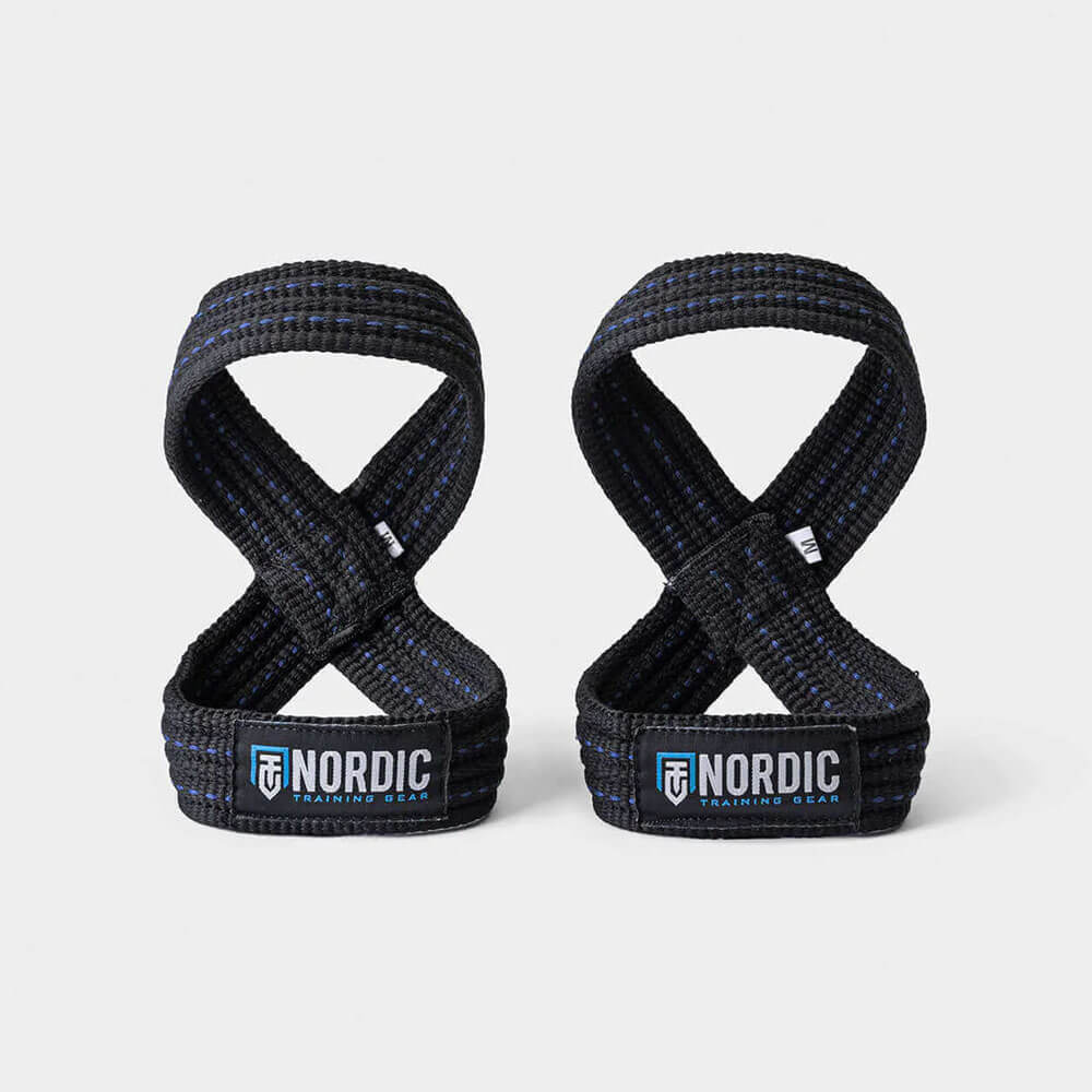 Nordic Training Gear Figure 8 Straps, blå sömmar ryhmässä Treenivälineet / Vetoremmit & Otteet @ Tillskottsbolaget (NTG8901)