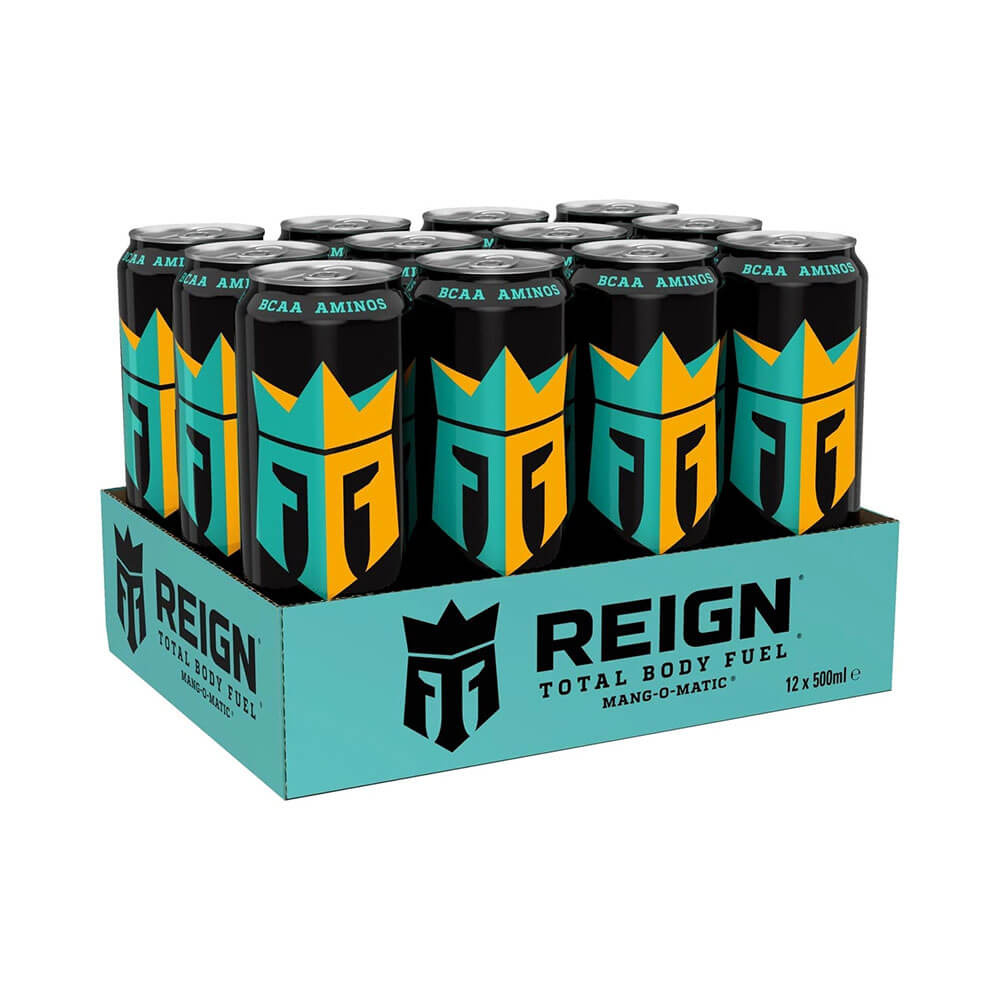 12 x Reign Energy, 500 ml (Mango Matic) ryhmässä Teematuotteet / Gluteenittomat Ravintolisät @ Tillskottsbolaget (REIGN7832)