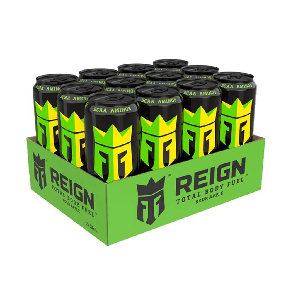 12 x Reign Energy, 500 ml (Sour Apple) ryhmässä Juomat / Energiajuoma @ Tillskottsbolaget (REIGN8324)