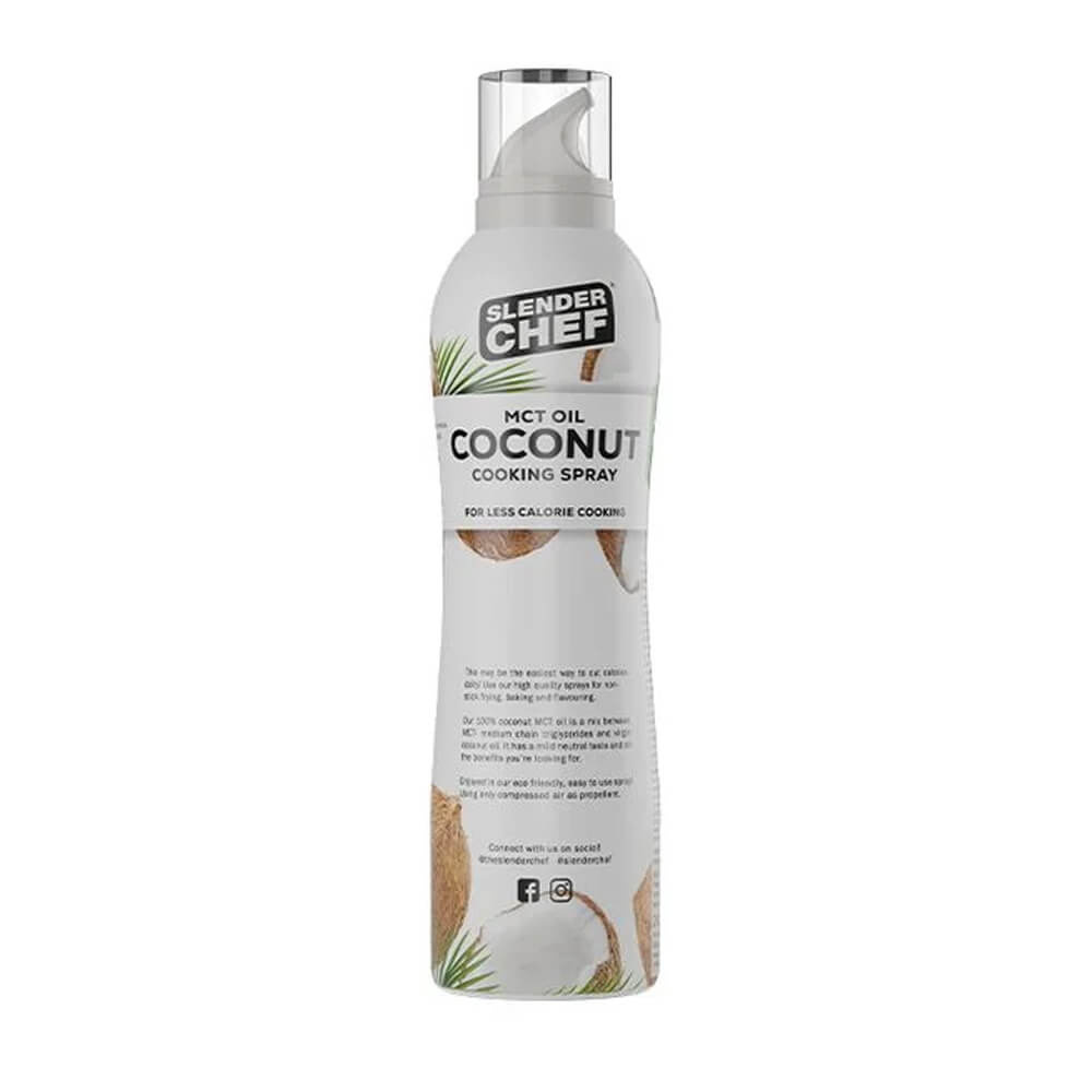 Slender Chef Cooking Spray, 200 ml, MCT Oil Coconut ryhmässä Uutuudet @ Tillskottsbolaget (SLENDER67783)