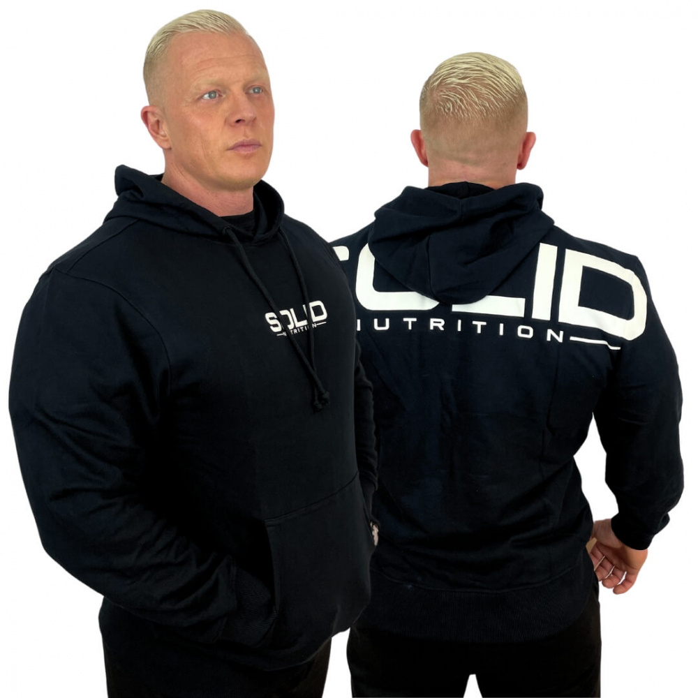 SOLID Nutrition Hoodie, black ryhmässä Treenivälineet / Urheiluvaatteet @ Tillskottsbolaget (SOLID)