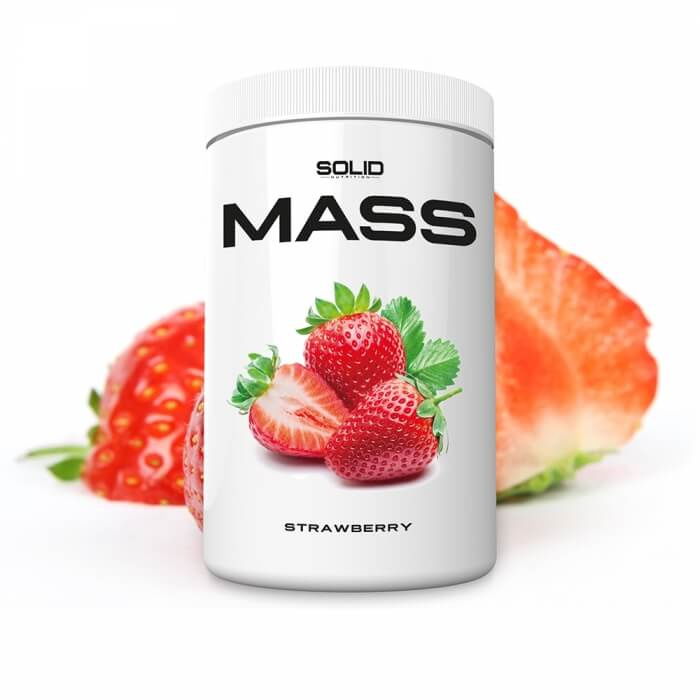 SOLID Nutrition Mass, 1 kg (Strawberry) ryhmässä Teematuotteet / Ruotsalaiset ravintolisät @ Tillskottsbolaget (SOLID010-2)