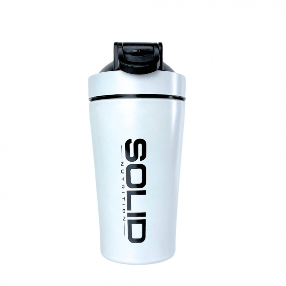 SOLID Nutrition Stainless Steel Shaker, 500 ml (White) ryhmässä Treenivälineet / Juomapullot & Shakerit @ Tillskottsbolaget (SOLID47863)