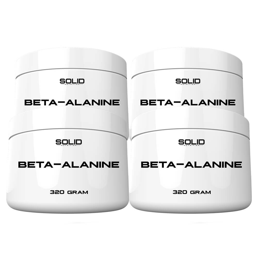 4 x SOLID Nutrition Beta-Alanine, 320 g ryhmässä Ravintolisät & Elintarvikkeet / Aminohapot / Beta-Alaniini @ Tillskottsbolaget (SOLID622)