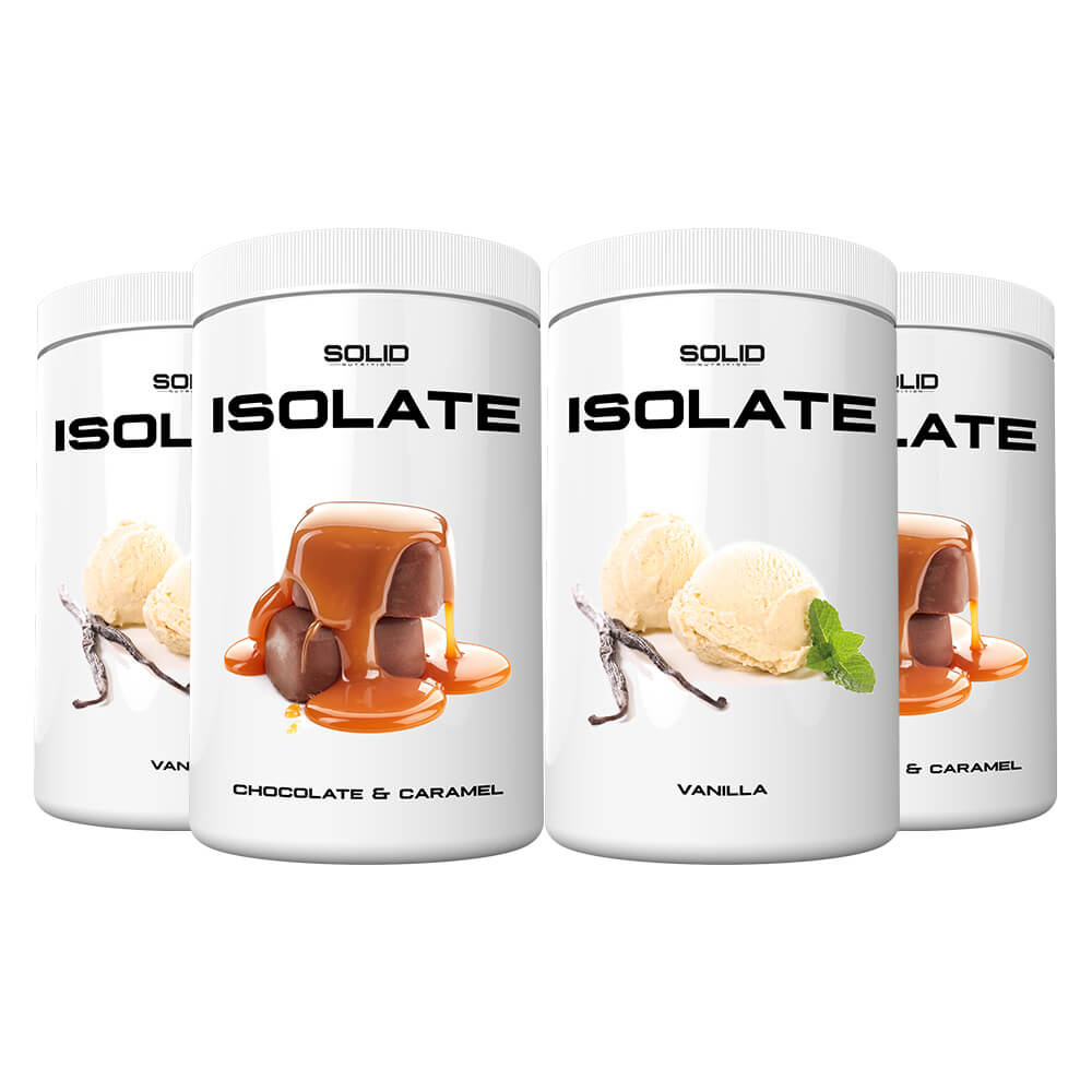 4 x SOLID Nutrition Isolate, 750 g ryhmässä Ravintolisät & Elintarvikkeet / Proteiinijauhe / Isolaattiproteiini @ Tillskottsbolaget (SOLID6571)