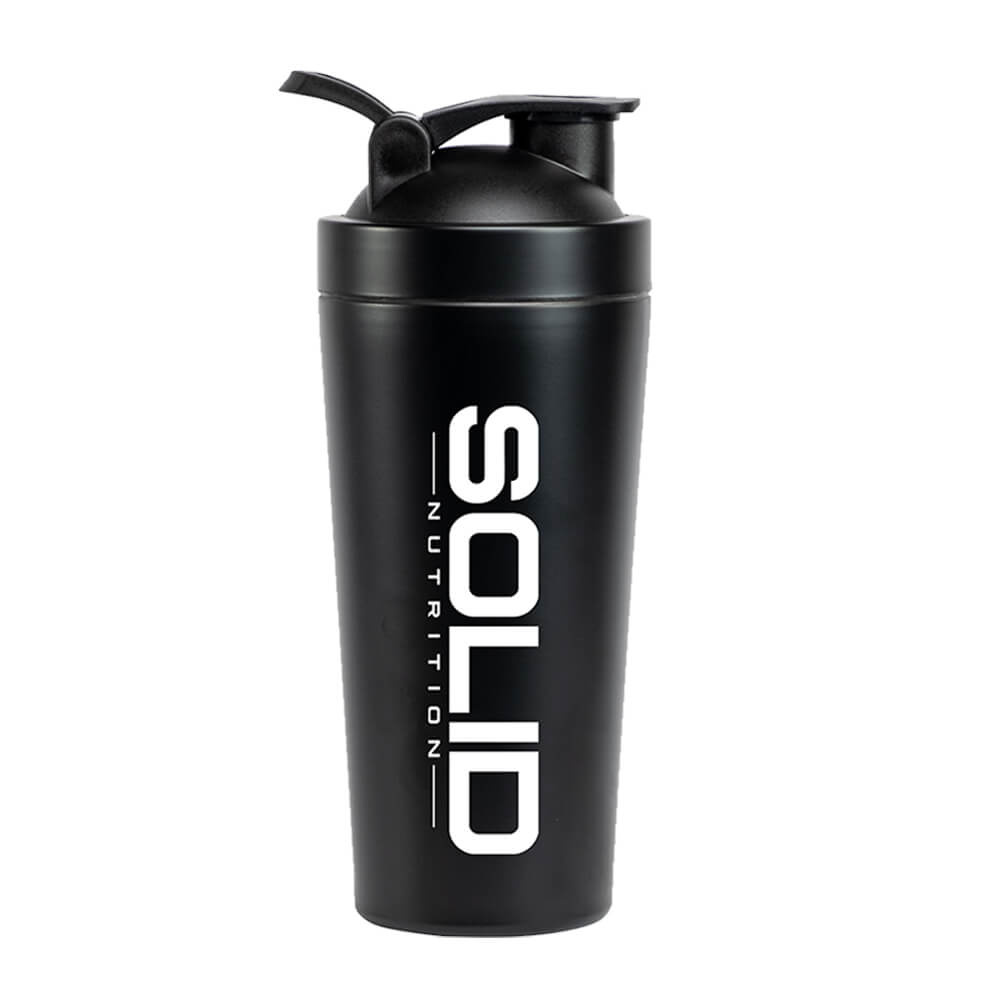 SOLID Nutrition Stainless Steel Shaker, 750 ml (Black) ryhmässä Treenivälineet / Juomapullot & Shakerit @ Tillskottsbolaget (SOLID687)