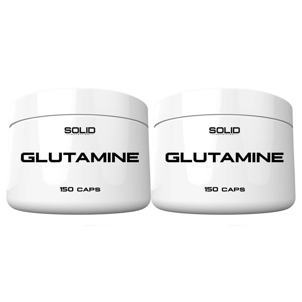 2 x SOLID Nutrition Glutamine, 150 mega caps ryhmässä Ravintolisät & Elintarvikkeet / Aminohapot / Glutamiini @ Tillskottsbolaget (SOLID7644323)