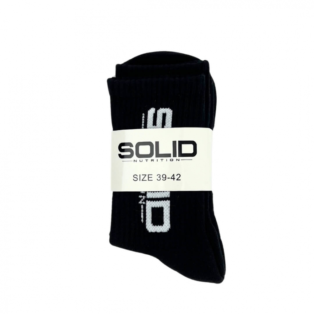 SOLID Nutrition Socks, 3-pack, Black ryhmässä Treenivälineet / Urheiluvaatteet @ Tillskottsbolaget (SOLID76673)