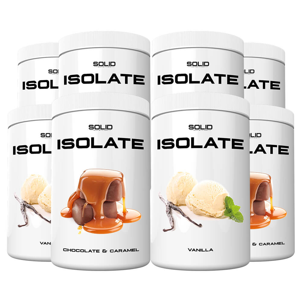 8 x SOLID Nutrition Isolate, 750 g ryhmässä Ravintolisät & Elintarvikkeet / Proteiinijauhe / Isolaattiproteiini @ Tillskottsbolaget (SOLID76809)