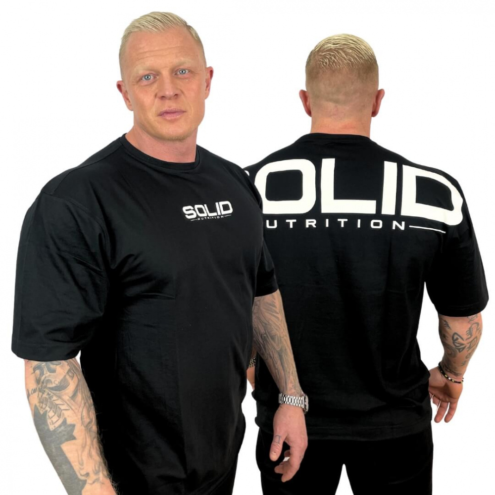 SOLID Nutrition Oversized Tee, black ryhmässä Treenivälineet / Urheiluvaatteet @ Tillskottsbolaget (SOLID76844)