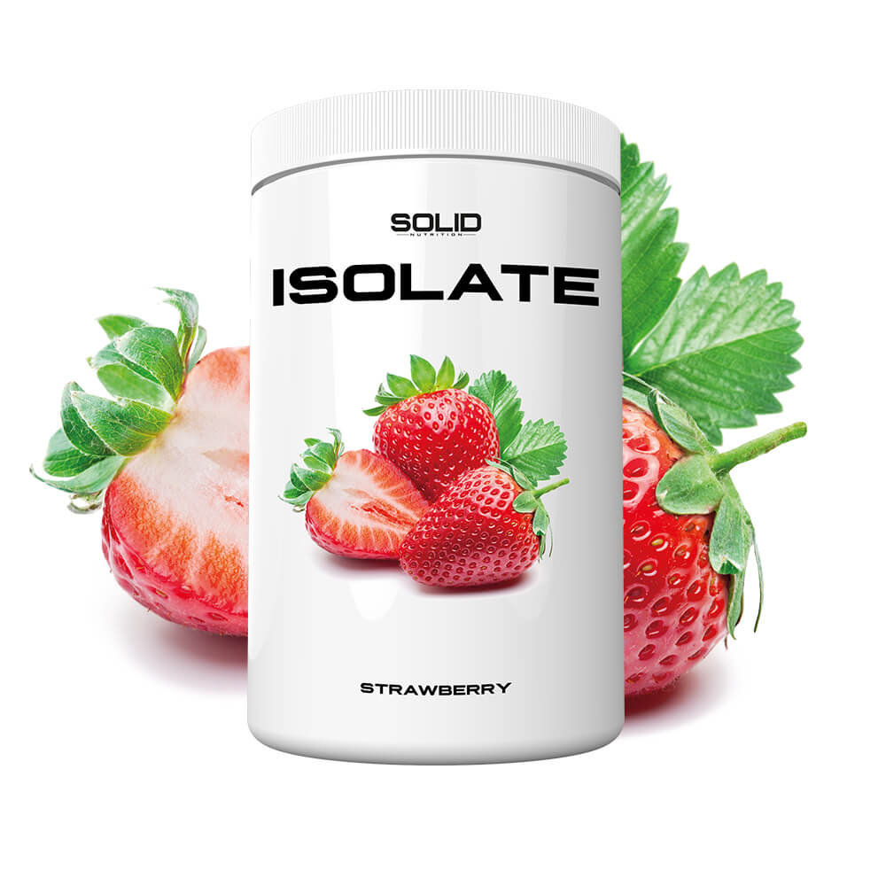 SOLID Nutrition Isolate, 750 g (Strawberry) ryhmässä Ravintolisät & Elintarvikkeet / Proteiinijauhe / Isolaattiproteiini @ Tillskottsbolaget (SOLID85001-10)