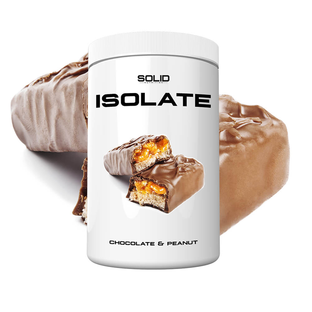 SOLID Nutrition Isolate, 750 g (Chocolate & Peanut) ryhmässä Ravintolisät & Elintarvikkeet / Proteiinijauhe / Isolaattiproteiini @ Tillskottsbolaget (SOLID85001-5)