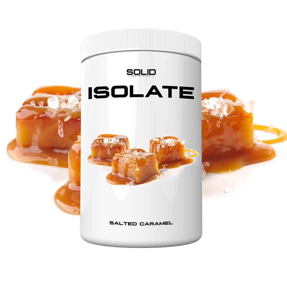 SOLID Nutrition Isolate, 750 g (Salted Caramel) ryhmässä Ravintolisät & Elintarvikkeet / Proteiinijauhe / Isolaattiproteiini @ Tillskottsbolaget (SOLID85001-8)