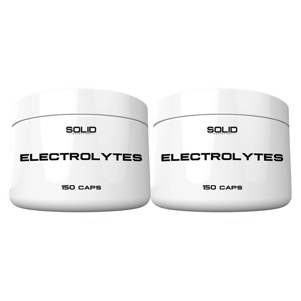 2 x SOLID Nutrition Electrolytes, 150 mega caps ryhmässä Ravintolisät & Elintarvikkeet / Kivennäisaineet / Elektrolyytit @ Tillskottsbolaget (SOLID8544)