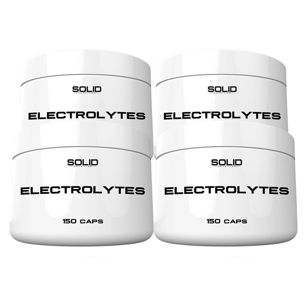 4 x SOLID Nutrition Electrolytes, 150 mega caps ryhmässä Ravintolisät & Elintarvikkeet / Kivennäisaineet / Elektrolyytit @ Tillskottsbolaget (SOLID85912)