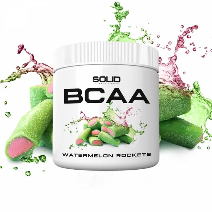 SOLID Nutrition BCAA, 300 g (Watermelon Rockets) ryhmässä Ravintolisät & Elintarvikkeet / Aminohapot / BCAA @ Tillskottsbolaget (SOLIDBCAA-1)