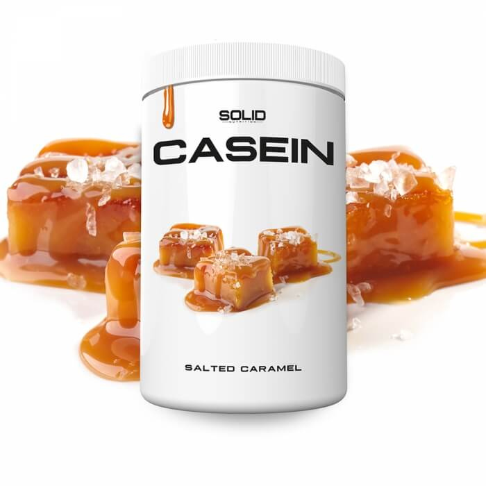 SOLID Nutrition Casein, 750 g (Salted Caramel) ryhmässä Ravintolisät & Elintarvikkeet / Proteiinijauhe / Kaseiiniproteiini @ Tillskottsbolaget (SOLIDCASEIN1-3)