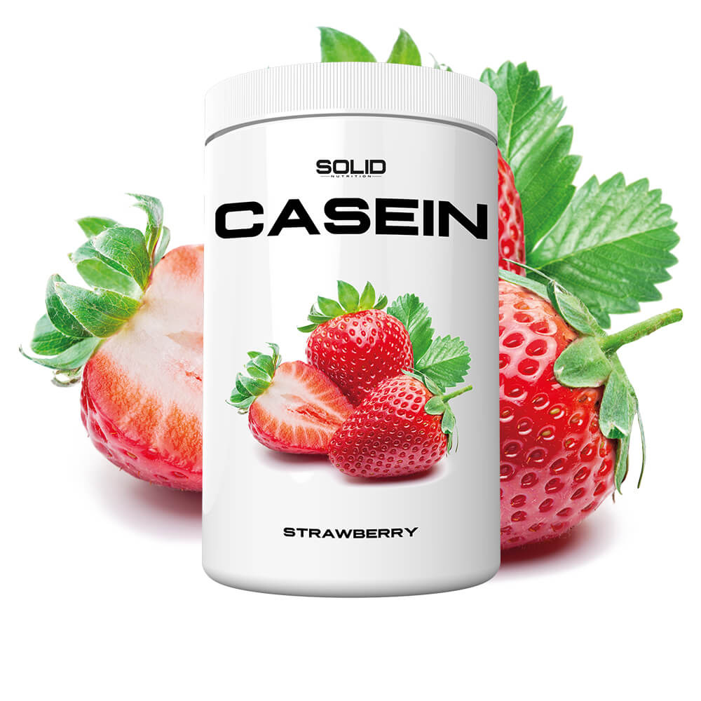 SOLID Nutrition Casein, 750 g (Strawberry) ryhmässä Ravintolisät & Elintarvikkeet / Proteiinijauhe / Kaseiiniproteiini @ Tillskottsbolaget (SOLIDCASEIN1-5)