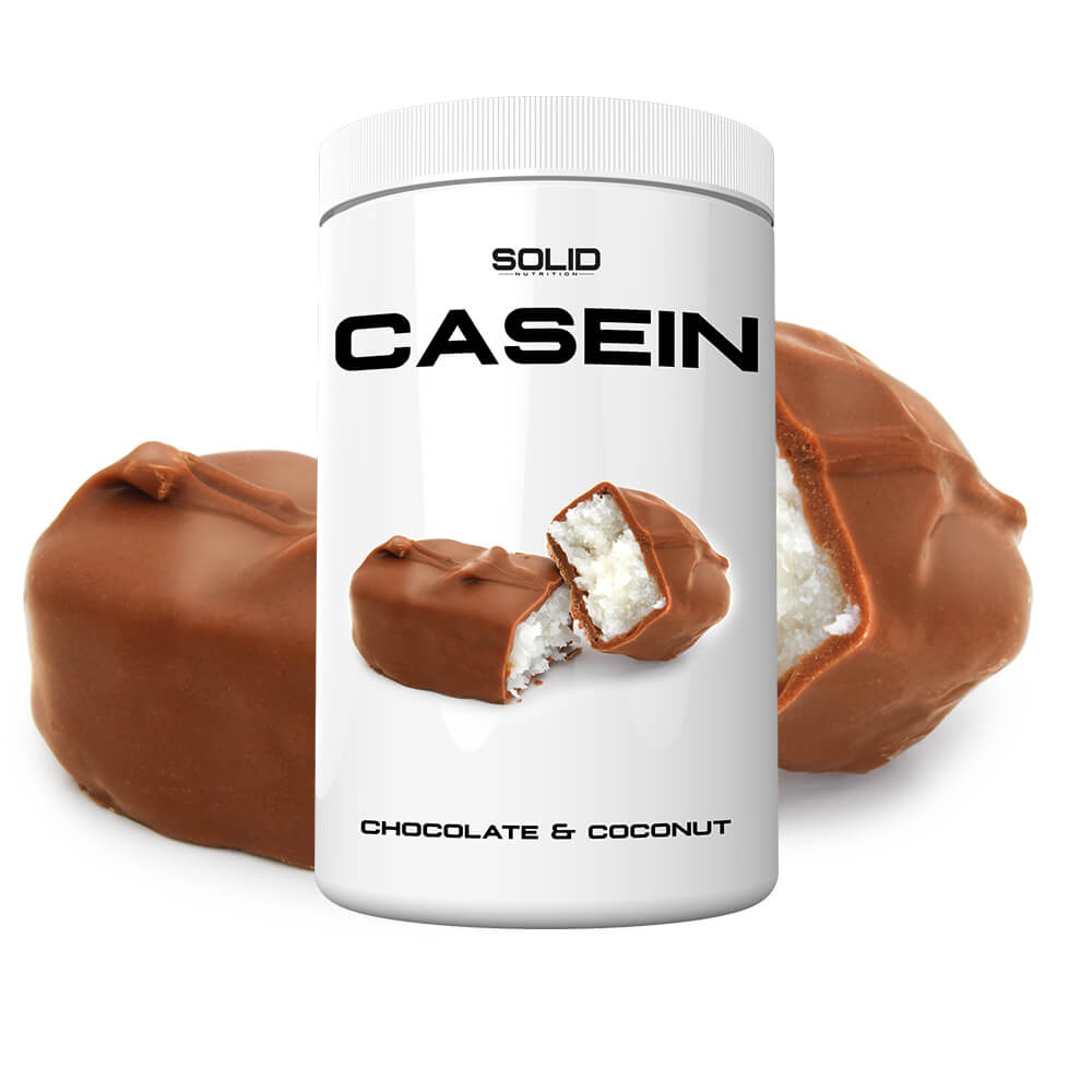 SOLID Nutrition Casein, 750 g (Chocolate & Coconut) ryhmässä Ravintolisät & Elintarvikkeet / Proteiinijauhe / Kaseiiniproteiini @ Tillskottsbolaget (SOLIDCASEIN1-7)