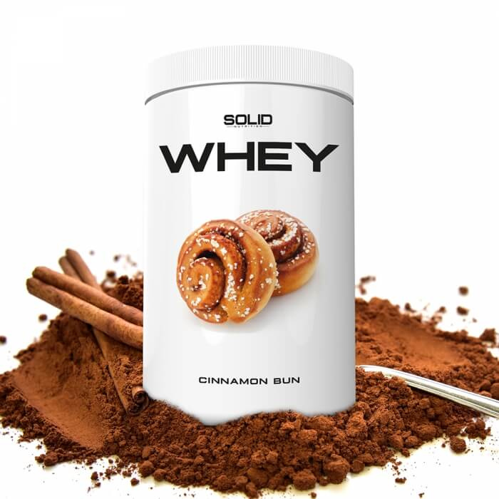 SOLID Nutrition Whey, 750 g (Cinnamon Bun) ryhmässä Ravintolisät & Elintarvikkeet / Proteiinijauhe / Heraproteiini / Whey protein @ Tillskottsbolaget (SOLIDWHEY-1)