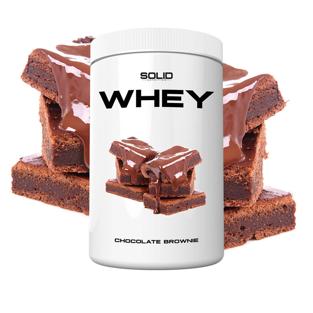 SOLID Nutrition Whey, 750 g (Chocolate Brownie) ryhmässä Ravintolisät & Elintarvikkeet / Proteiinijauhe / Heraproteiini / Whey protein @ Tillskottsbolaget (SOLIDWHEY-16)