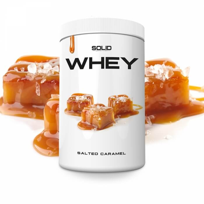 SOLID Nutrition Whey, 750 g (Salted Caramel) ryhmässä Ravintolisät & Elintarvikkeet / Proteiinijauhe / Heraproteiini / Whey protein @ Tillskottsbolaget (SOLIDWHEY-5)