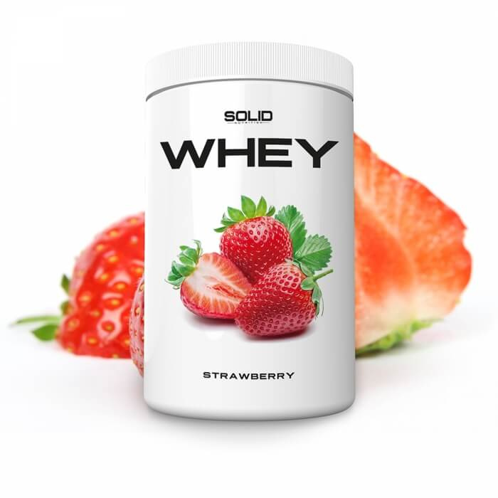 SOLID Nutrition Whey, 750 g (Strawberry) ryhmässä Ravintolisät & Elintarvikkeet / Proteiinijauhe / Heraproteiini / Whey protein @ Tillskottsbolaget (SOLIDWHEY-7)