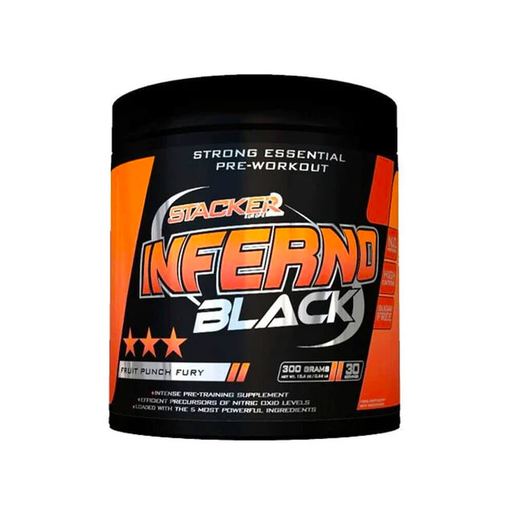 Stacker2 Inferno Black, 300 g ryhmässä Ravintolisät & Elintarvikkeet / Suorituskyvyn parantajat / Pre-Workout / PWO @ Tillskottsbolaget (STACKER7584)