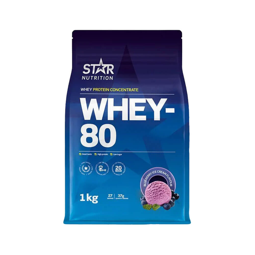 Star Nutrition Whey-80, 1 kg ryhmässä Teematuotteet / Ruotsalaiset ravintolisät @ Tillskottsbolaget (STAR001)