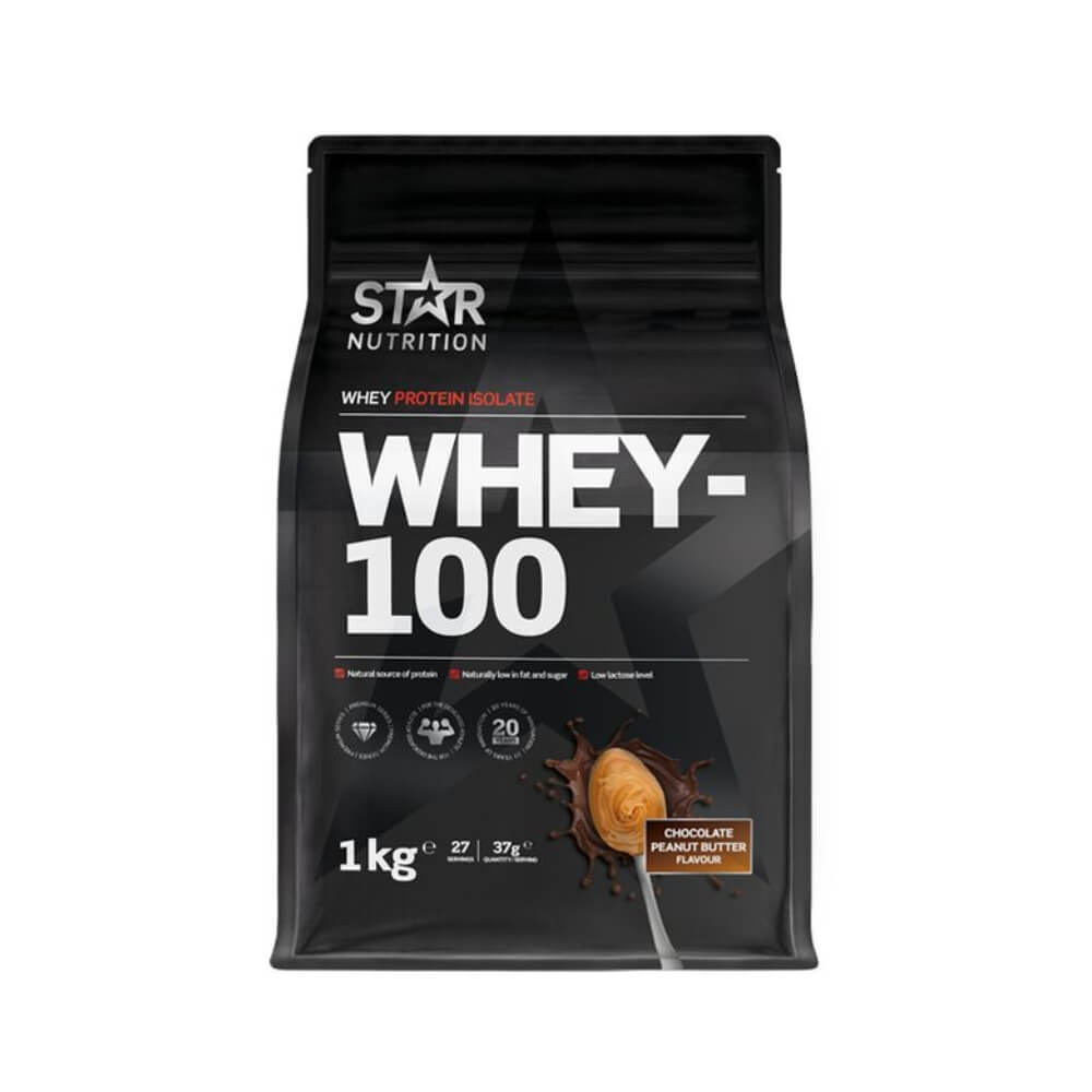 Star Nutrition Whey-100, 1 kg ryhmässä Ravintolisät & Elintarvikkeet / Proteiinijauhe / Isolaattiproteiini @ Tillskottsbolaget (STAR002)