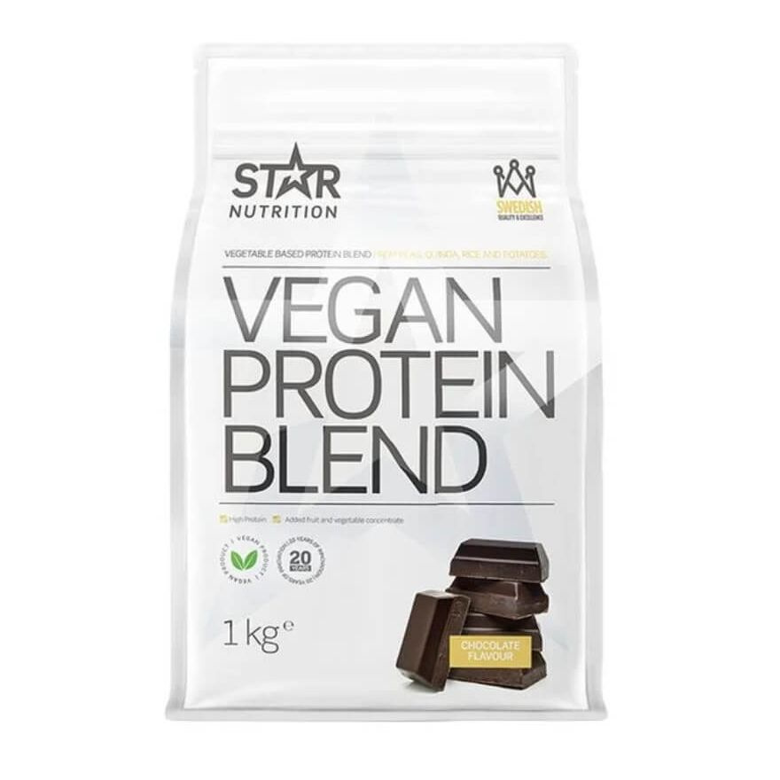 Star Nutrition Vegan Protein Blend, 1 kg ryhmässä Ravintolisät & Elintarvikkeet / Proteiinijauhe / Laktoositon Proteiini @ Tillskottsbolaget (STAR006)