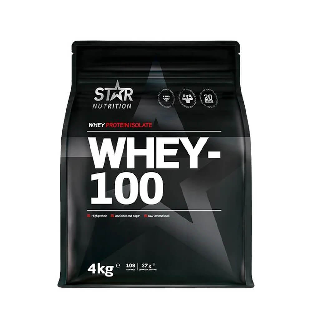 Star Nutrition Whey-100, 4 kg ryhmässä Ravintolisät & Elintarvikkeet / Proteiinijauhe / Isolaattiproteiini @ Tillskottsbolaget (STAR7533)