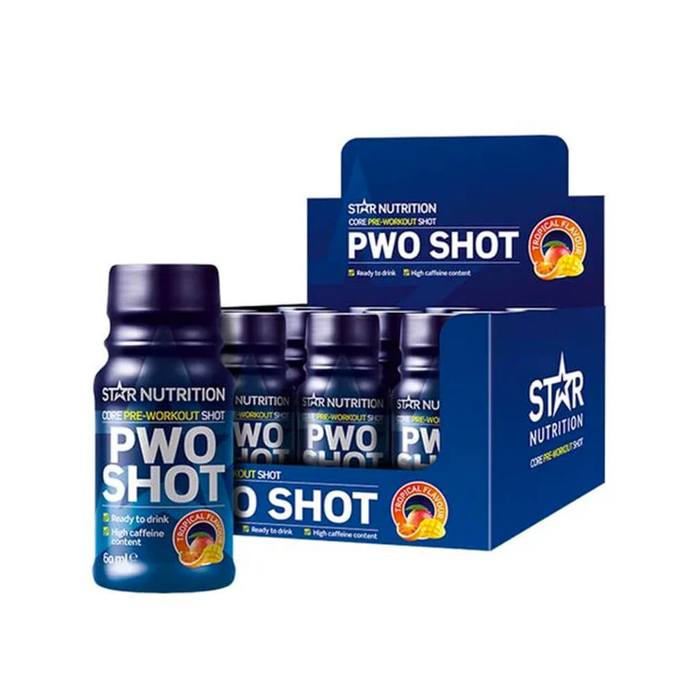 12 x Star Nutrition PWO Shot, 60 ml (Tropical) ryhmässä Ravintolisät & Elintarvikkeet / Suorituskyvyn parantajat / Pre-Workout / PWO @ Tillskottsbolaget (STAR76654)